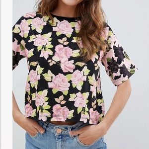 ASOS petite t-shirt in floral print